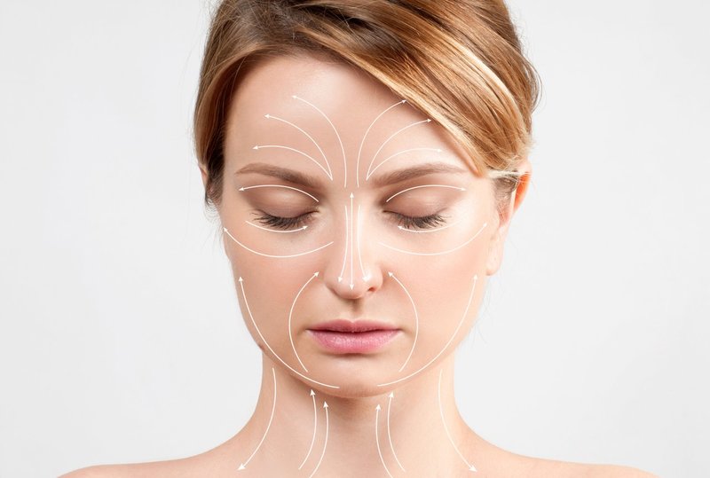Lignes de massage du visage