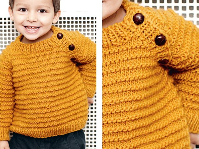 Strikke genser til en gutt