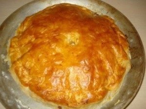 Fransk pai med skinke og ost