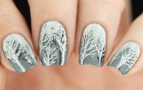 Winter nail art