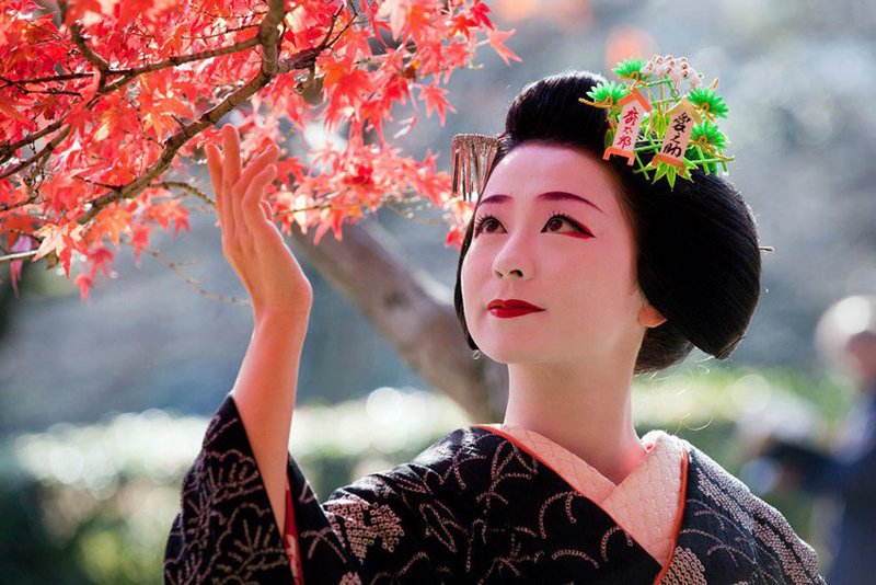 De traditionele uitstraling van Japanse make-up
