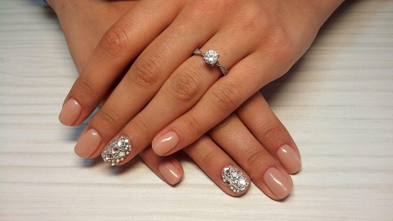 Manucure ongles strass