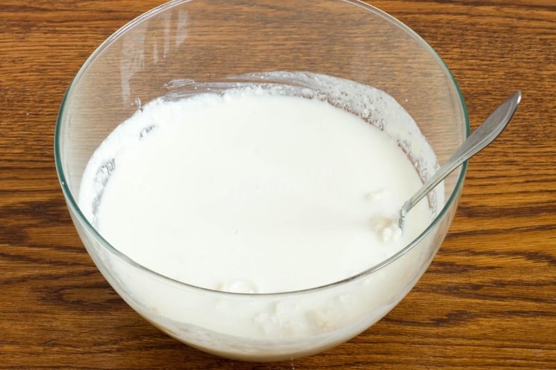 Masker met mayonaise en natuurlijke yoghurt