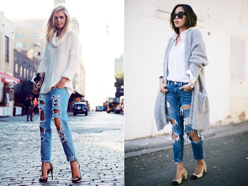 Image de rue à la mode en jeans