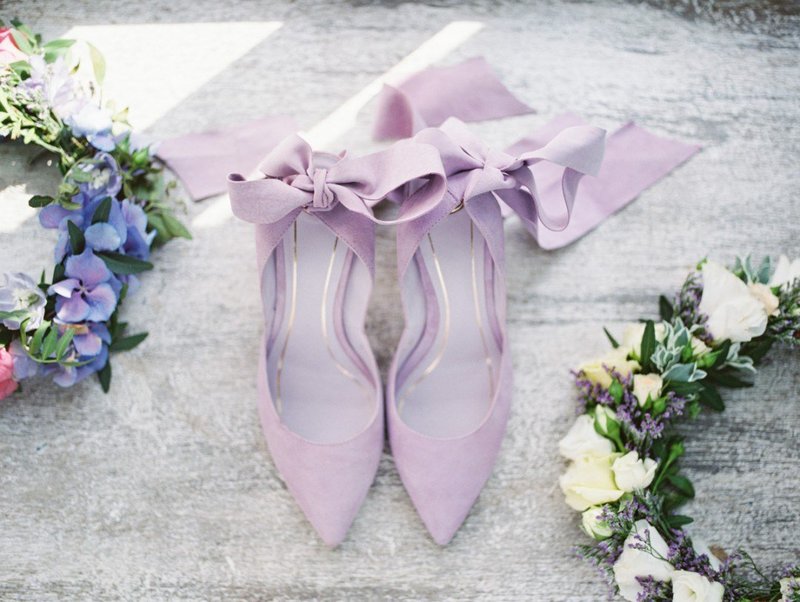 Pantofi lila pointe