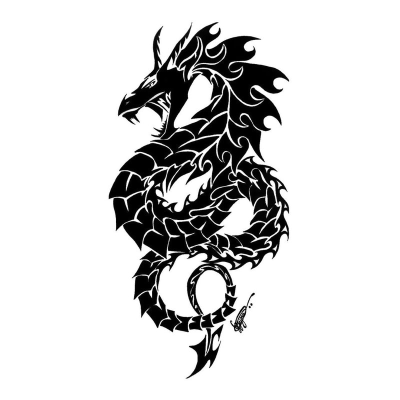 Conception de tatouage de dragon