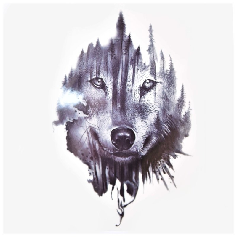 الذئب الحكيم - رسم للوشم