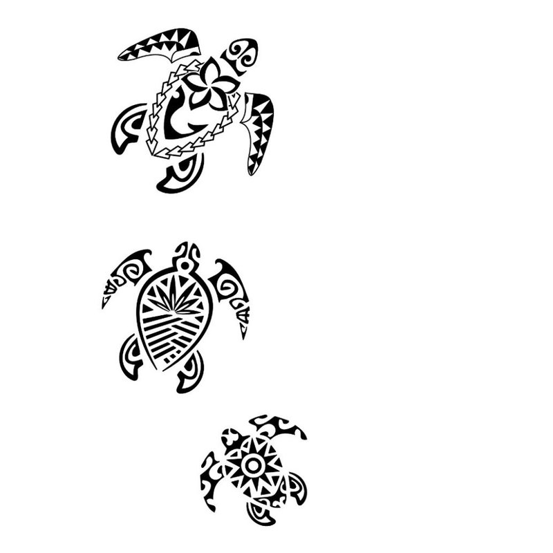 Croquis de tatouage ethnique tortue
