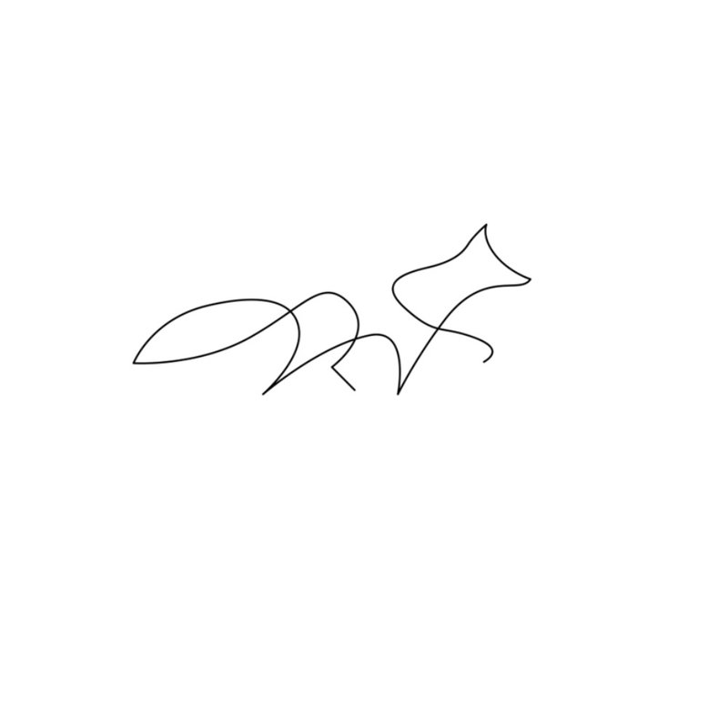 رسم الخطوط العريضة للوشم فوكس