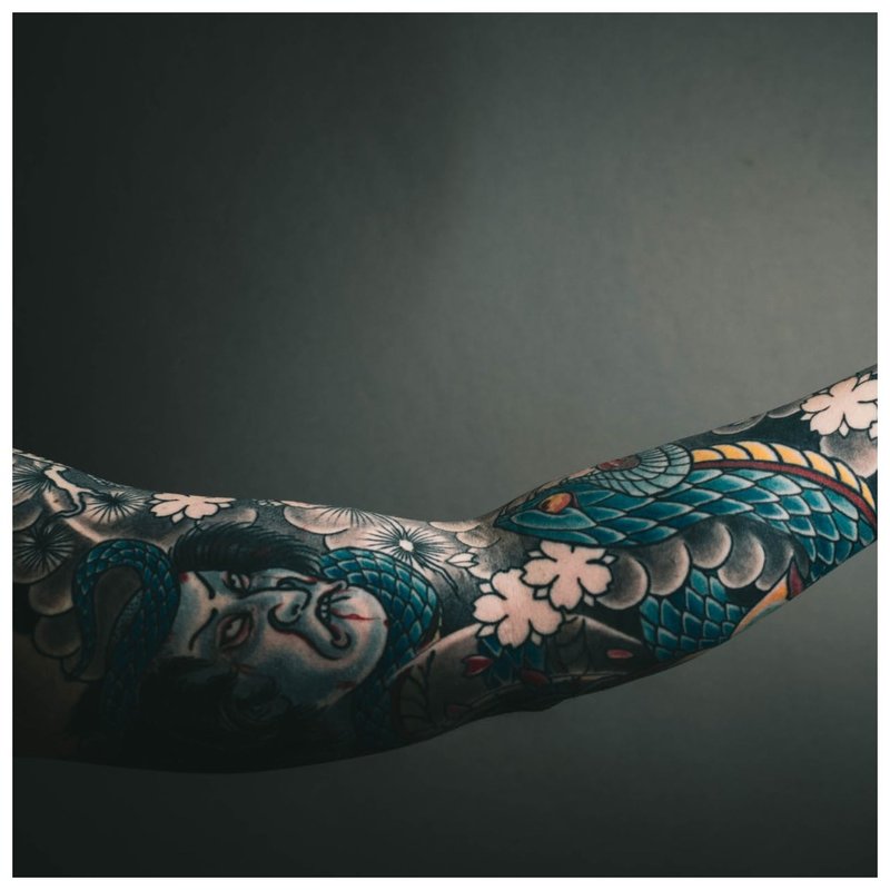 Japanse tatoeage op de arm