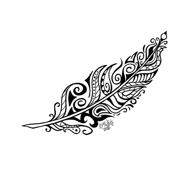 Pióro - szkic do tatuażu