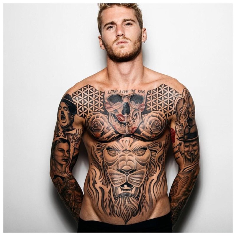 Tatuiruotės ant įžymybių vyrų kūno