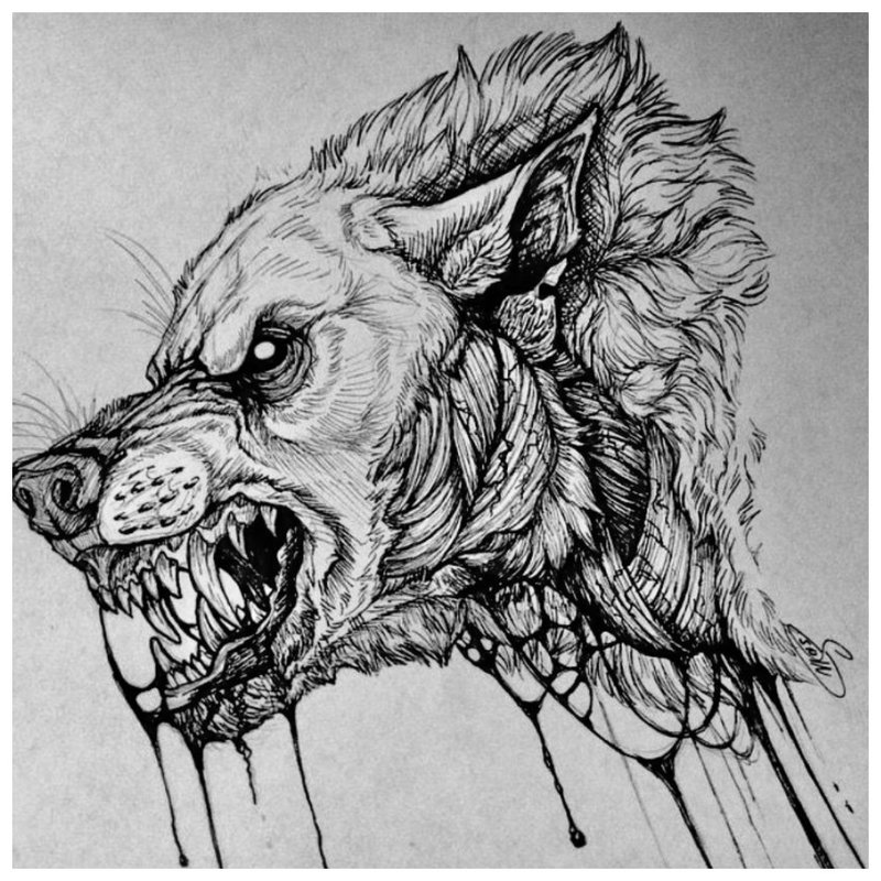 الوحش المفترس - رسم الوشم